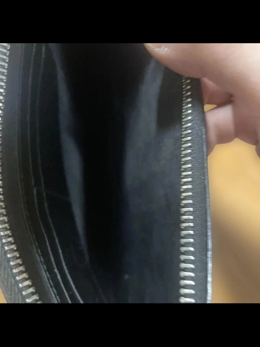 Gucci Black Embossed Leather Wristlet Clutch